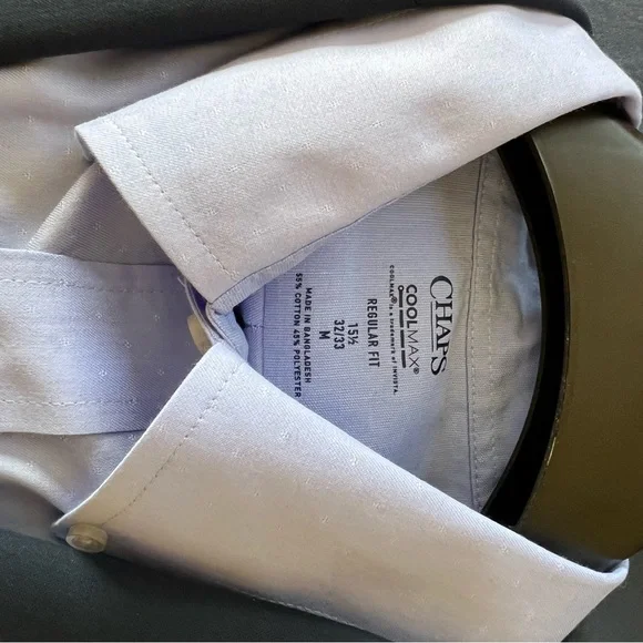 Men's J. M. Haggar Slim Fit Navy Blue Suit and Chaps Dress Shirt. Men's J. M. Haggar Slim Fit Navy Blue Suit and Chaps Dress Shirt.